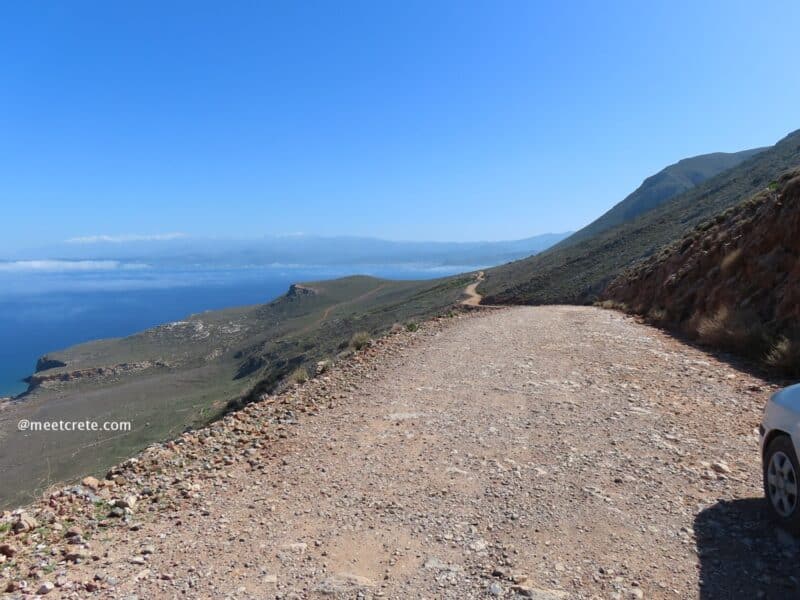 Balos Beach Crete_the road