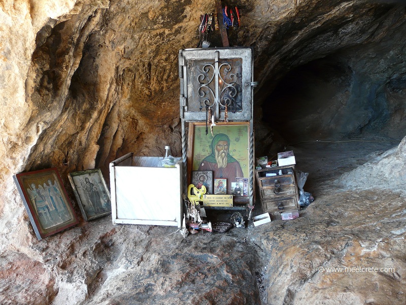 The cave in Kapsa monastery Crete