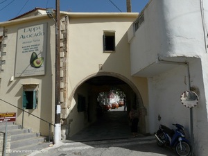 Old town entrance In Argyroupoli village Crete