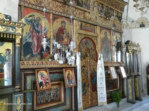 The seaside Monastery Panagia Odigitria Gonia in Kolymbari Crete
