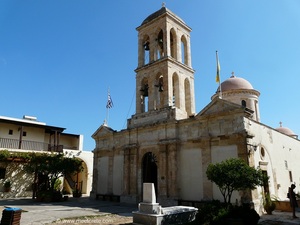 The seaside Monastery Panagia Odigitria Gonia in Kolymbari Crete