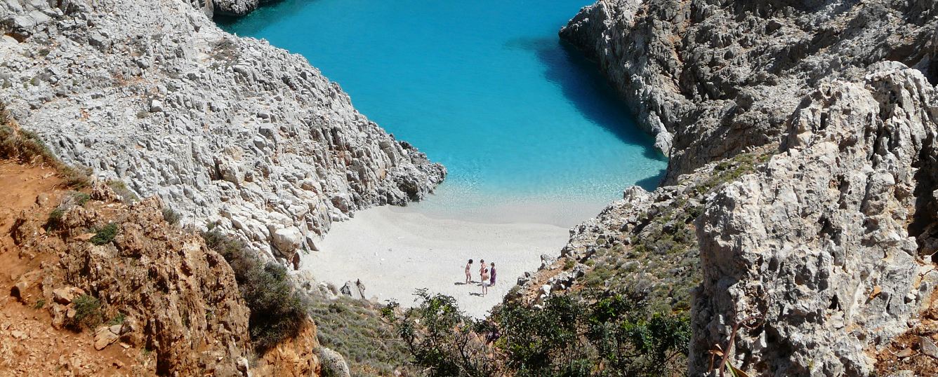 Seitan Limania Strand (auch Stefanou Strand) – smaragdfarbenes Meer auf der Akrotiri Halbinsel